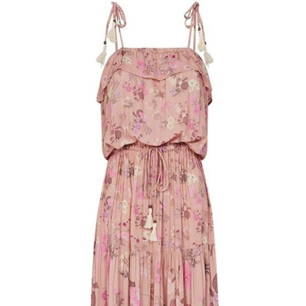 Spell Wild Bloom Strappy Maxi in Blush